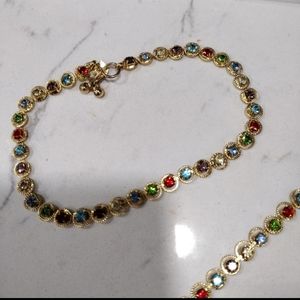 Multicolor anklets from India (read description flaw)